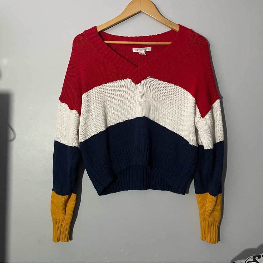Striped knit sweater